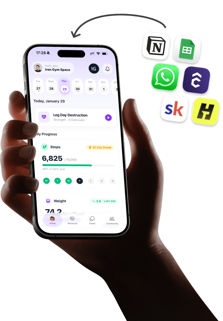 Jimmy native app held in a hand