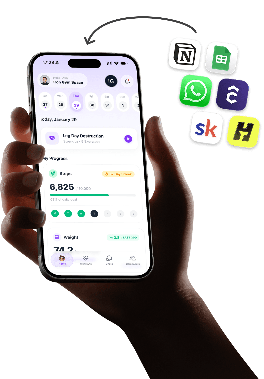 Jimmy app hand mockup